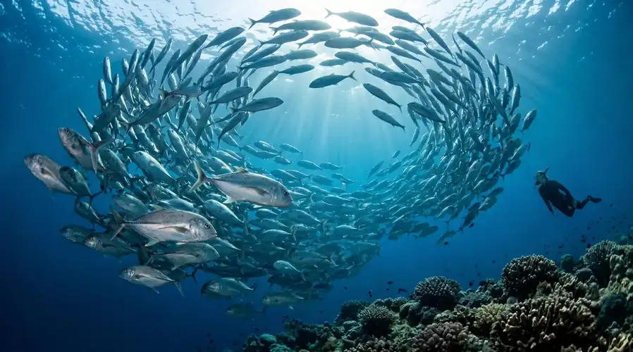 Scuba diving session at the famous Sipadan Marine Park Dreamy Wave Dwelling Resort